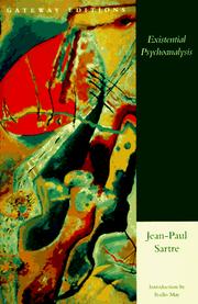Cover of: Existential psychoanalysis by Jean-Paul Sartre