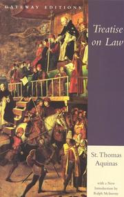 Cover of: Treatise on law by Thomas Aquinas