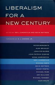 Cover of: Liberalism for a new century by Neil Jumonville, Kevin Mattson, E. J. Dionne