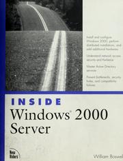 Cover of: Inside Windows 2000 Server | William Boswell