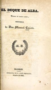 Cover of: El duque de Alba by Manuel Cañete