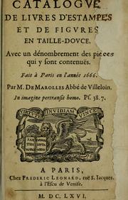 Cover of: Catalogue de livres d'estampes et de figures en taille-douce by Michel de Marolles
