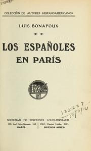 Cover of: Los españoles en París