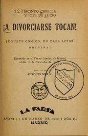 Cover of: !A divorciarse tocan! by Jacinto Capella