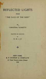 Cover of: Reflected lights from "The face of the deep;"