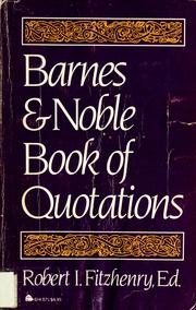 Cover of: Barnes & Noble book of quotations by Robert I. Fitzhenry