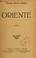 Cover of: Oriente