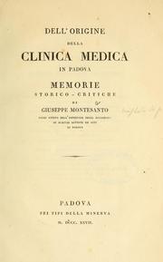 Dell'origine della Clinica medica in Padova by Giuseppe Montesanto