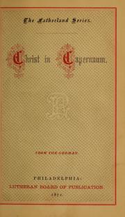 Cover of: A day in Capernaum by Franz Julius Delitzsch