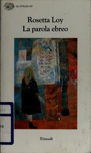 Cover of: La parola ebreo