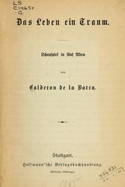 Cover of: Das Leben ein Traum by Pedro Calderón de la Barca