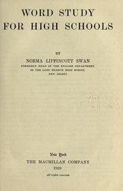 Cover of: Word study for high schools by Norma Lippincott Swan
