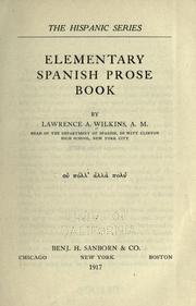 Cover of: Elementary Spanish prose book.
