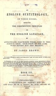 Front cover of An English syntithology by Unknown
