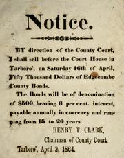 Cover of: Notice | North Carolina. County Court (Edgecombe County)