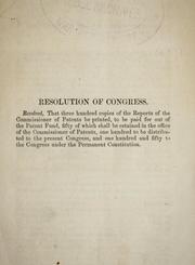 Cover of: [Report: January 1862.