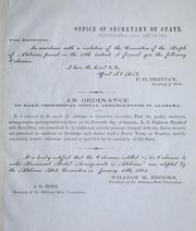 Cover of: An ordinance to make provisional postal arrangements in Alabama