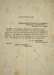 Cover of: Circular ... by Confederate States of America. War Dept.
