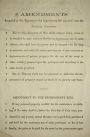 Cover of: Amendments proposed by Mr. Baldwin to the Impressment bill reported from the Judiciary committee