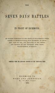 Cover of: The Seven Days' Battles in front of Richmond by Edward Alfred Pollard