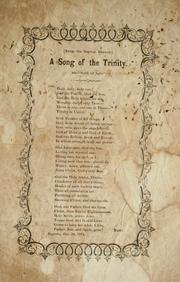 Cover of: A song of the Trinity by Mary