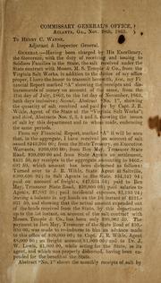 Cover of: To Henry C. Wayne, Adjutant & Inspector General