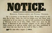 Cover of: Notice: Richmond, Fredericksburg and Potomac Railroad