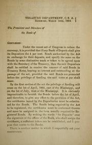 Cover of: [Open letter to the banks concerning the act of Congress to reduce the currency] by Confederate States of America. Dept. of the Treasury, Confederate States of America. Dept. of the Treasury