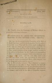 Cover of: Militia law by North Carolina. Convention Committee on Military Affairs