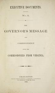 The governors message and correspondence with the commissioners from Virginia