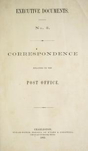 Cover of: Correspondence relating to the Post Office