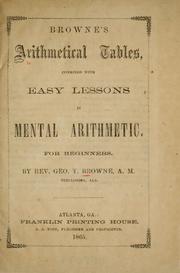 Browne's arithmetical tables by Browne, Geo. Y.