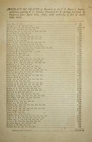 Cover of: Abstract of drafts of members of the C.S. House of Representatives, paid by E.C. Elmore, treasurer C.S., during the recess of Congress, after April 18th, 1863, under authority of Act of April 16th, 1862. by Confederate States of America. Dept. of the Treasury