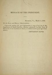 Cover of: An act to provide for a guaranty by the state of the bonds of the Confederate States
