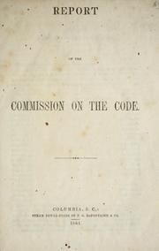 Cover of: Report of the Commission on the Code