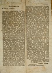 Cover of: A proclamation