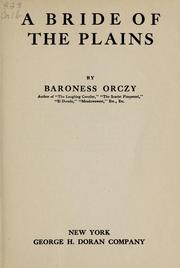 Cover of: A bride of the plains