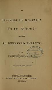 Cover of: An offering of sympathy to the afflicted: especially to bereaved parents