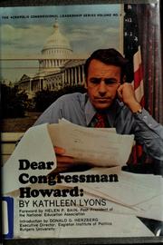 Cover of: Dear Congressman Howard