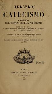 Cover of: Tercero catecismo y exposicion de la doctrina christiana por sermones para que los curas by Catholic Church