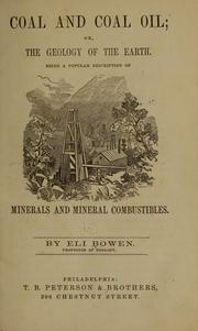 Cover of: Coal and coal oil by Eli Bowen