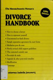 Cover of: The Massachusetts woman's divorce handbook