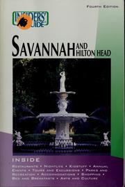 Insiders' guide to Savannah and Hilton Head by Rich Wittish, Betty Darby