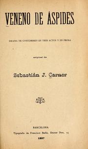 Cover of: Veneno de áspides by Sebastián J. Carner, Sebastián J. Carner