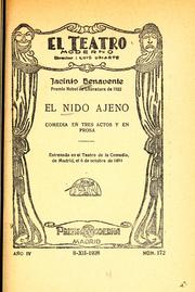 Cover of: El nido ajeno: comedia en tres actos y en prosa