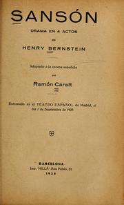 Cover of: Sansón: drama en 4 actos