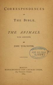 Cover of: Correspondences of the Bible: The animals