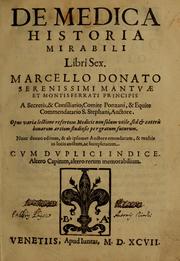 Cover of: De medica historia mirabili libri sex