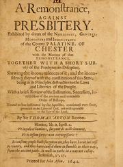 Cover of: A remonstrance against Presbitery by Aston, Thomas Sir