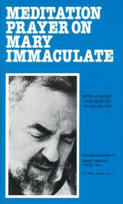 Cover of: Meditation Prayer on Mary Immaculate by Padre Pio, Padre Pio